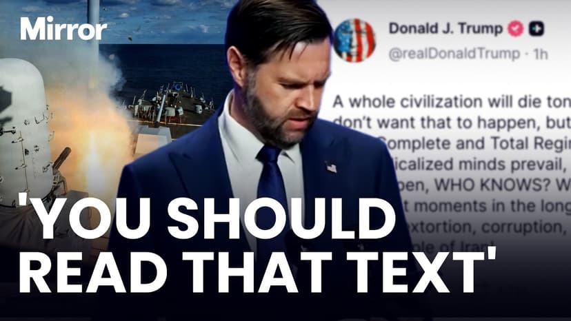 JD Vance interrupted live ON-AIR as Trump explodes ahead of Iran war deadline