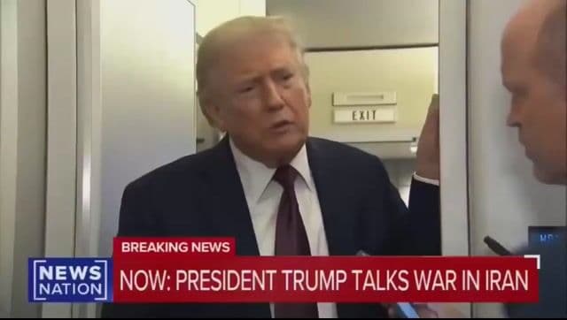 Trump: on being asked to explain 5,000 Marines. “Hush. Did you not see my TruthSocial post? Careful, obnoxious lady. That is one strike towards a treason charge. Don’t even look at me with those glaring eyes. Tom, go head.” pic.twitter.com/CrdAAOsWo6