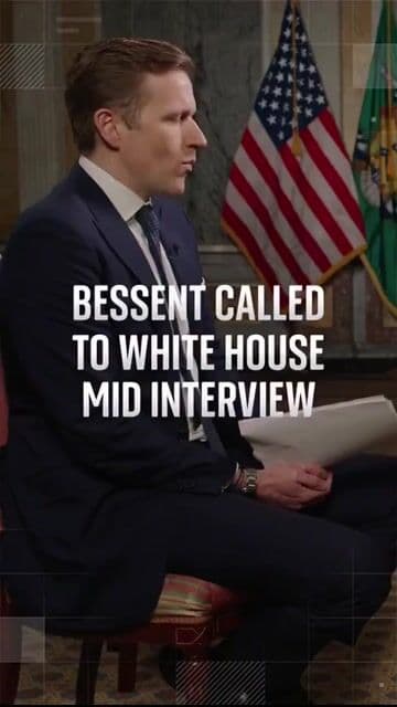 U.S. Treasury Secretary Scott Bessent was abruptly pulled from a live interview after being told “the President wants you right away.” After returning, his voice was noticeably shaken. pic.twitter.com/jx5CamFi03