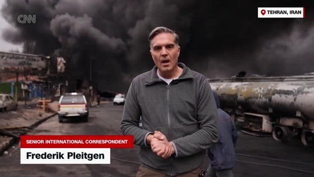 CNN's Fred Pleitgen reports from burning Shahran oil depot in Tehran