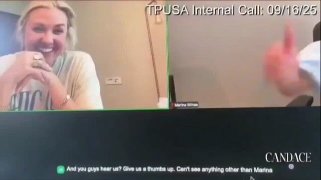 This was Erika Kirk 5 days after her Husband was assasinated on a leaked Zoom call. pic.twitter.com/GGtngZqQdm