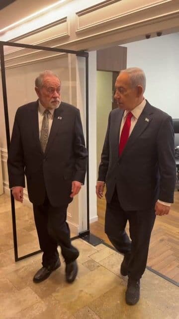 Crossing names off the list is good - doing it shoulder to shoulder with our American friends is even better.Good to see Ambassador @GovMikeHuckabee. Always a pleasure.🇮🇱🇺🇸 pic.twitter.com/FZrZN03IZI